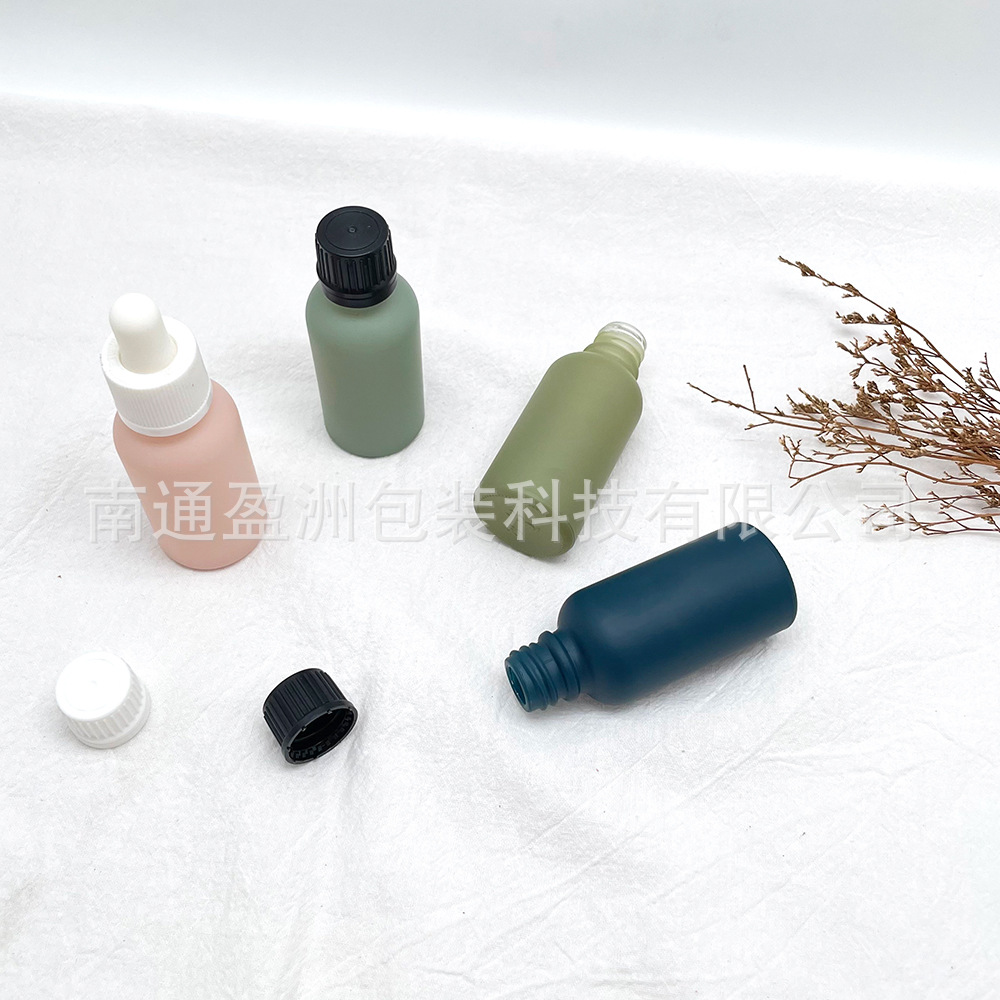 厂家批发彩色精油瓶30ML精油分装瓶香薰玻璃瓶滴管瓶