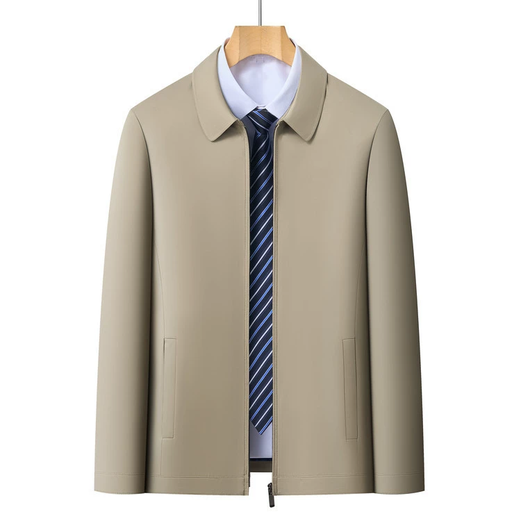 Autumn men's jacket for leisure, plus size, for middle age