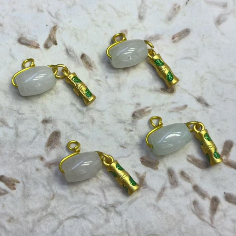 砂金保色爆金メノウ玉手作り巻線ペンダントアクセサリーアクセサリー福牌|undefined
