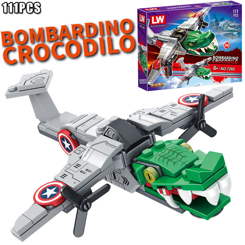 7260-4 large crocodile aircraft-111 particles
