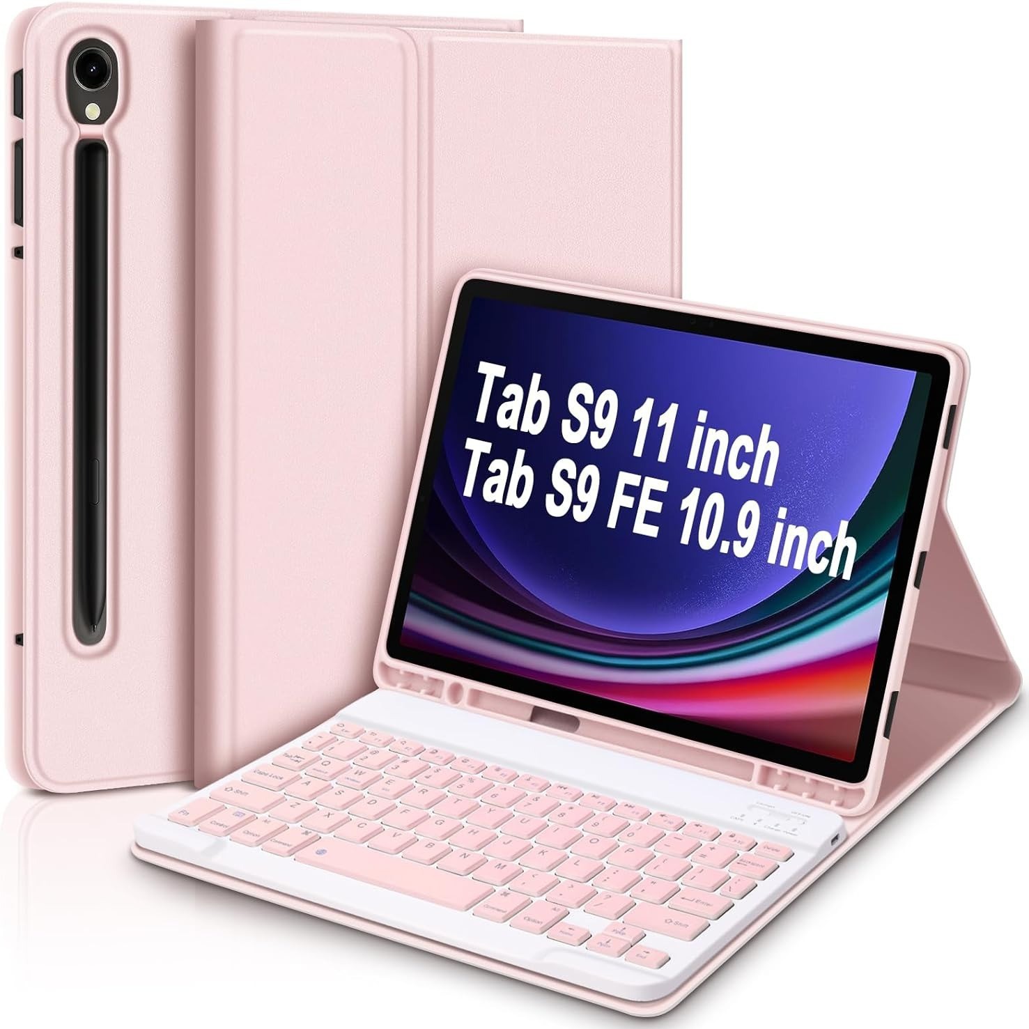 三星a11plus蓝牙键盘s11皮套s10lite平板保护壳s10fe磁吸笔槽适用