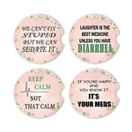 跨境亚马逊热转印陶瓷隔热垫吸水防滑汽车软木杯垫餐垫厂家批发