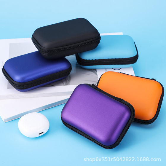 Eva Bag Headset Storage Bag Data Cable Storage Box Square Bluetooth Headset Bag U Disk Packaging Box Electronic Bag