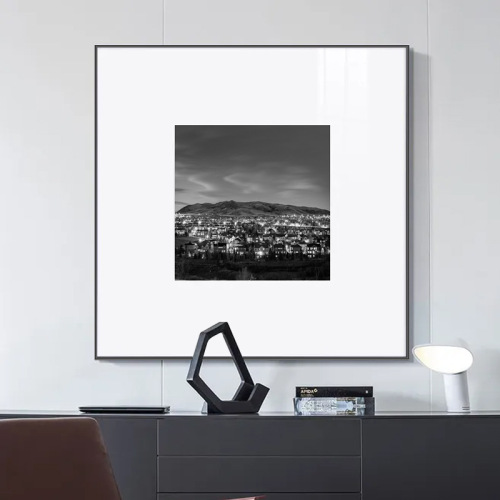 Modern Minimalist Living Room Decor Black and White Landscape Photography Niche Art Wall Hangings for Bedroom and Study Retro Luxury Painting