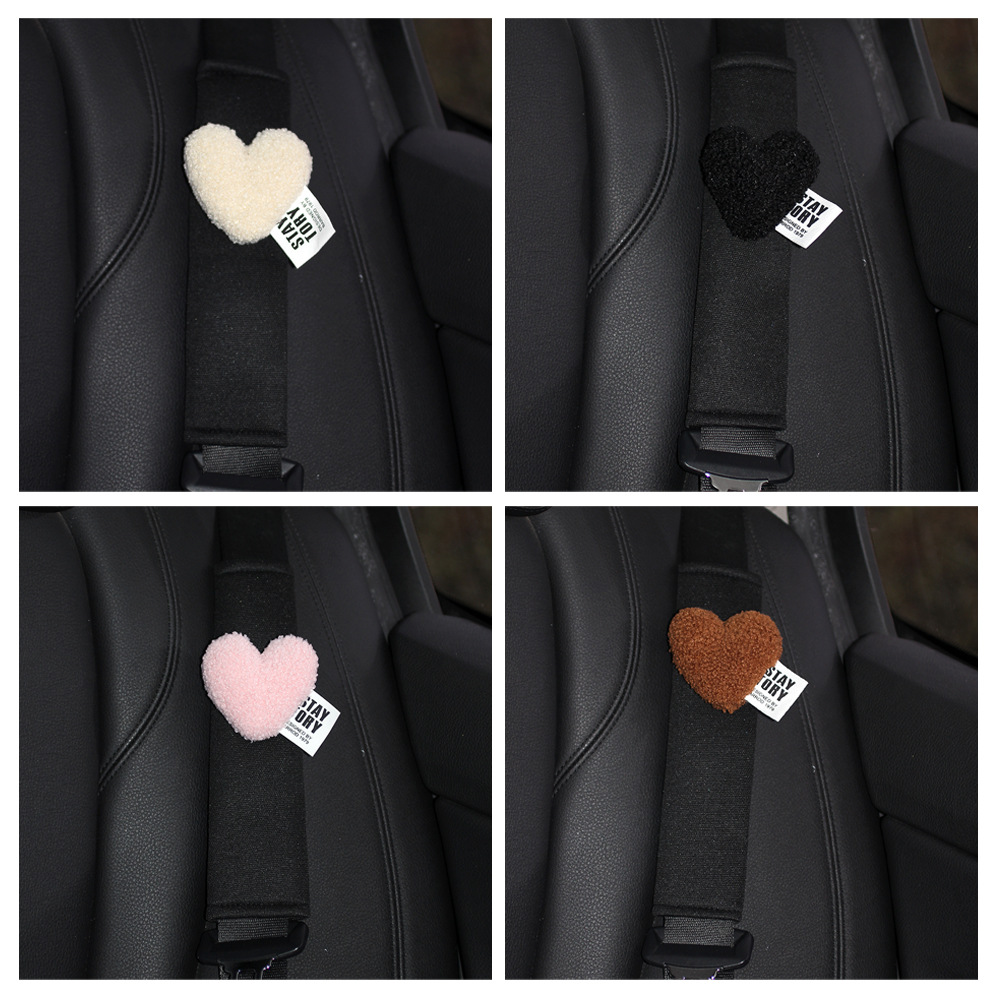 [Shoulder pad] Car seat belt shoulder pad protective cover children's anti-wire love decorative safety belt ice silk breathable