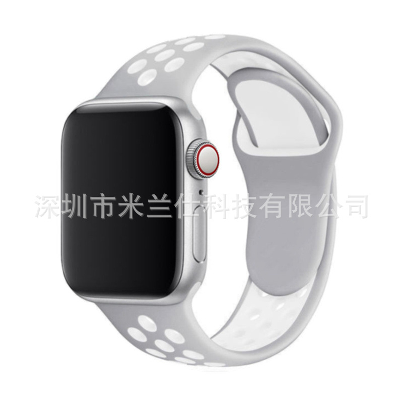 Correa deportiva de silicona Nike bicolor S11 compatible con Apple iWatch 678910SE, fabricante