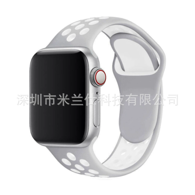 Двухцветный силиконовый браслет Nike S9 подходит для Apple iWatch6789se спортивный Ultra2