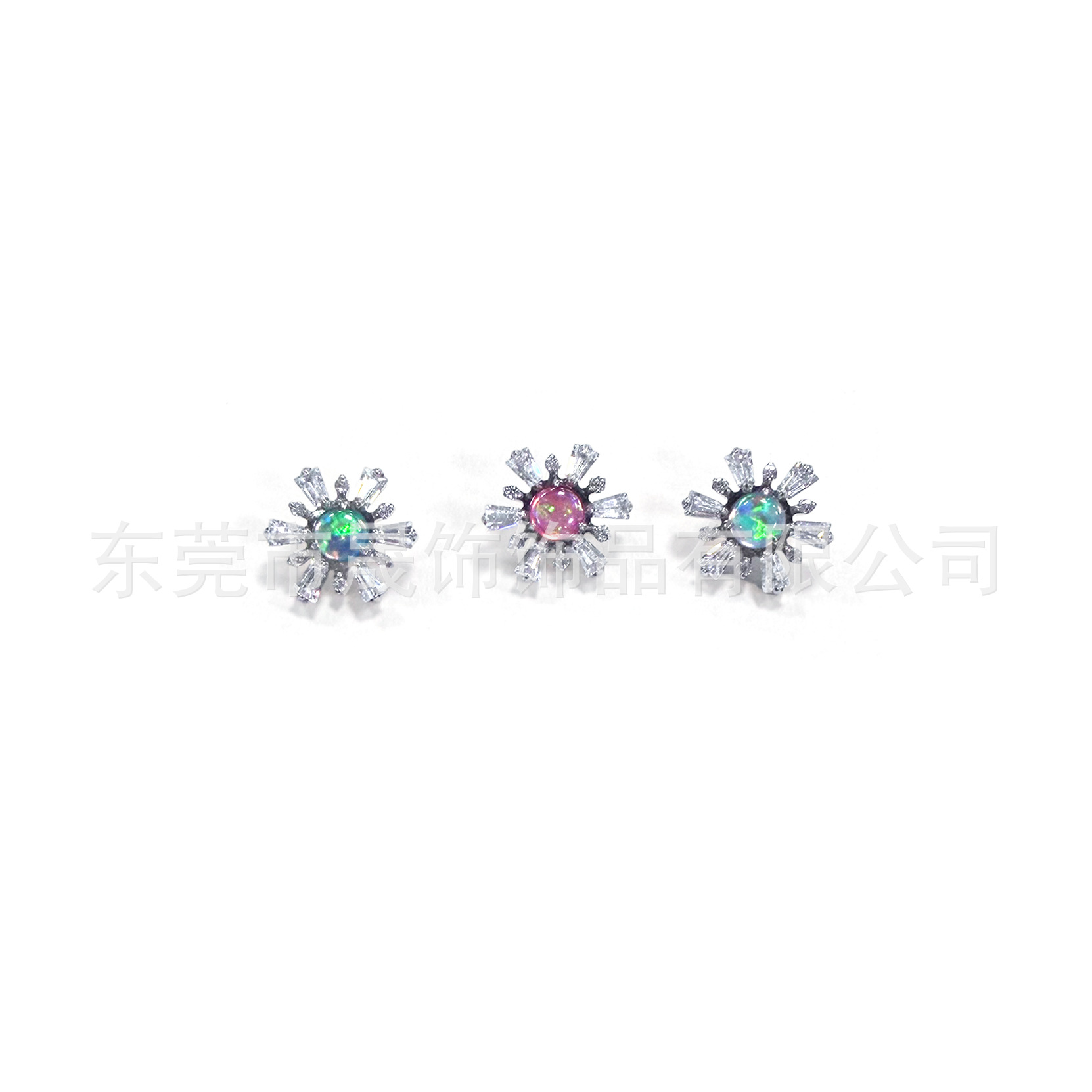 F136 Titanium Alloy 极光澳宝雪 Flower Studded 5A Cubic Zirconia Ear Stud Labret Stud Helix Cartilage Stud G23 Titanium 人体 Piercing 饰