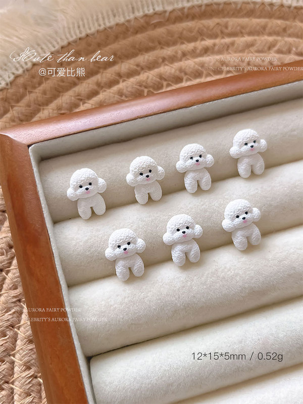 漫画子犬ネイルアートアクセサリー甘くてかわいいリボンビションフリーゼ樹脂ネイルダイヤモンド立体装飾卸売|undefined