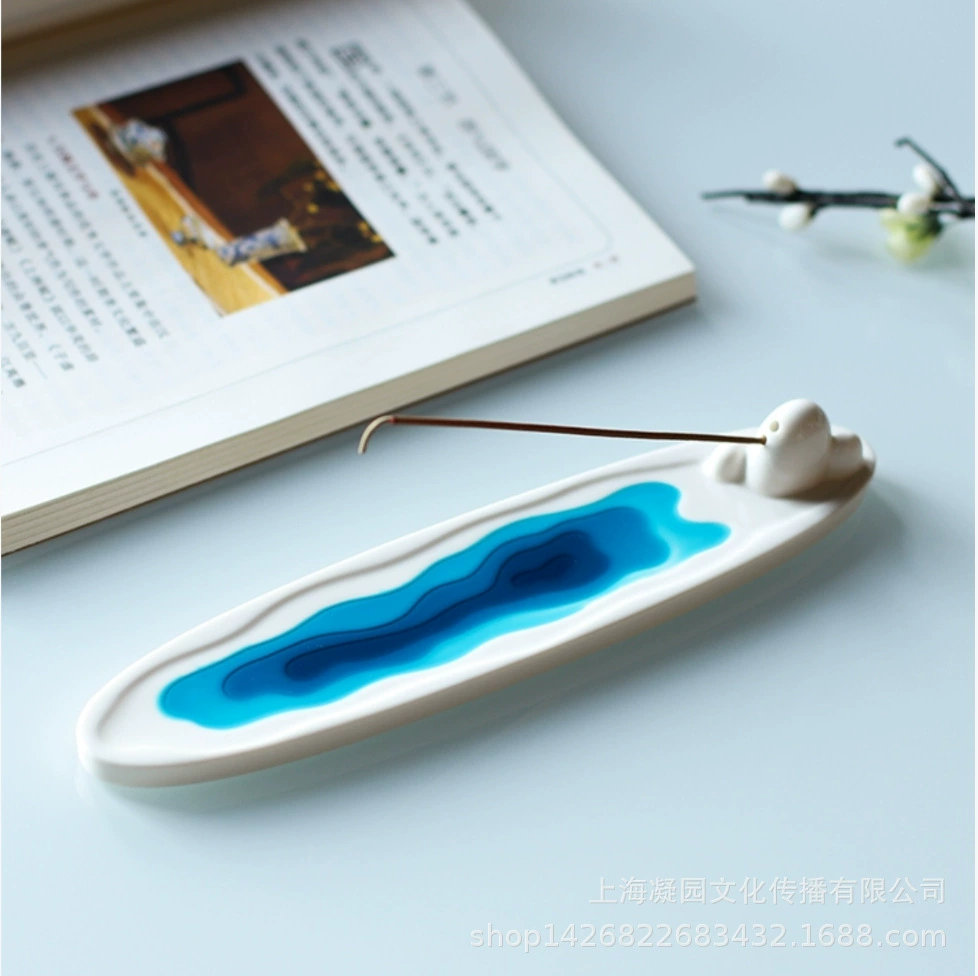 Поток облака воды скрытый горный держатель для благовоний керамический держатель для благовоний курильница домашняя Крытая курильница для благовоний дзен белая фарфоровая курильница