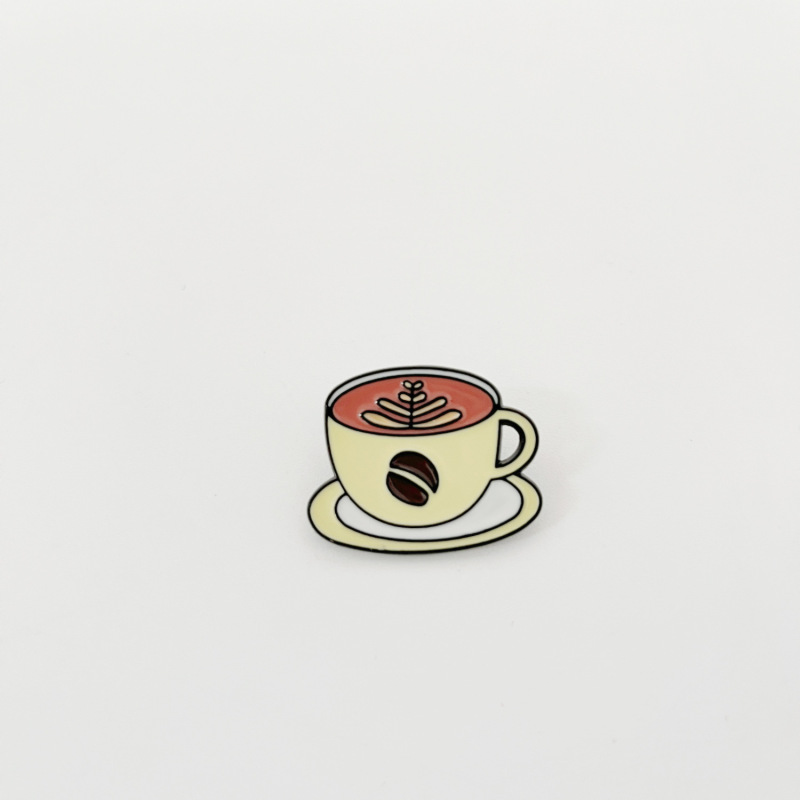 レトロ漫画手作りコーヒー用品シリーズブローチカップコーヒーマシン形状デザインアクセサリーバッジシリーズ|undefined