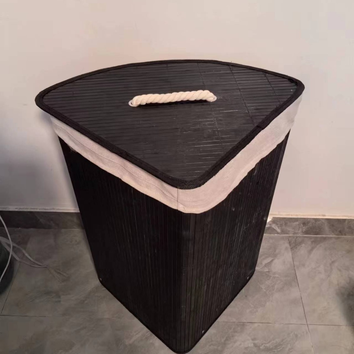 Cesta de la ropa al por mayor venta caliente caja de almacenamiento de bambú de algodón y lino de almacenamiento cesta de la ropa hogar Cubo de almacenamiento de juguetes para niños