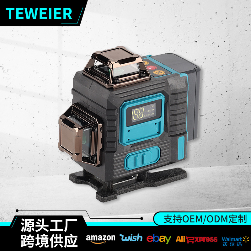 Medidor de nivel láser multifuncional de 16 líneas de alta precisión transfronterizo nivelador automático