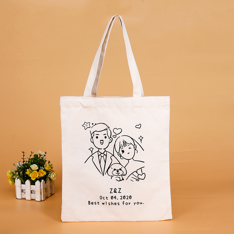 厂家生产帆布袋定 制卡通印花棉布手提购物袋广告棉布袋定 制logo