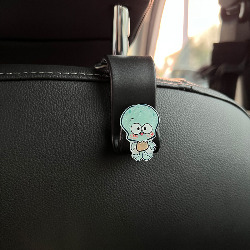 Gancho de coche, gancho trasero del asiento trasero, suministros de coche, soporte de carga, lindo Bob Esponja, dibujos animados