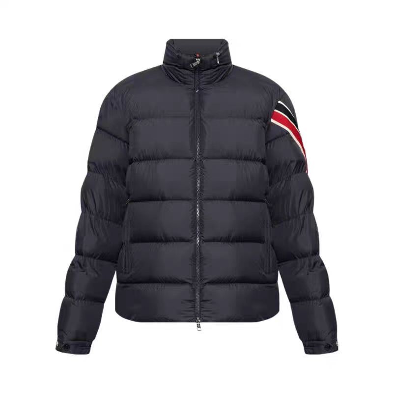 M Brand Unisex Three-Color Trim Short down Jacket Coat Same Style for Men and Women