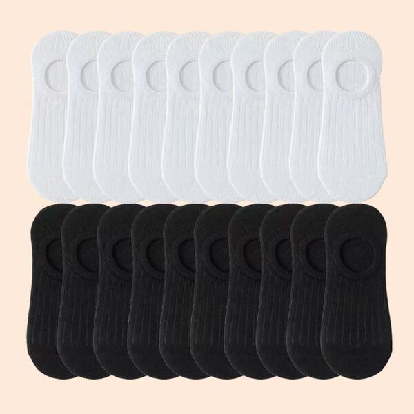 Boat socks summer thin mesh breathable invisible socks women's Japanese non-slip silicone heel shallow socks wholesale men