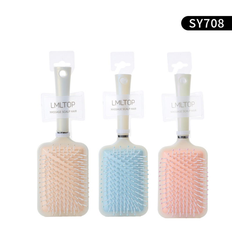 LMLTOP ヘアスタイリングコームスムージングコーム枝角カーリーヘアふわふわコームエアクッションエアバッグミラーコーム折りたたみ|undefined