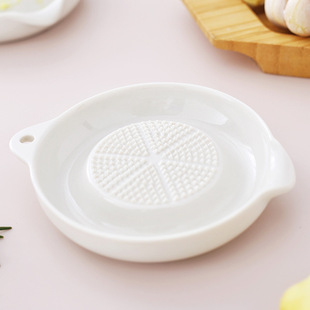 Ceramic Grinder Pestle Baby Food Supplement Ginger Garlic Masher Fruit Masher Manual Grinding Plate
