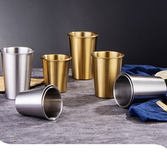 304不鏽鋼單層卷邊啤酒杯 時尚休閒便利杯子 廣告禮品辦公咖啡杯