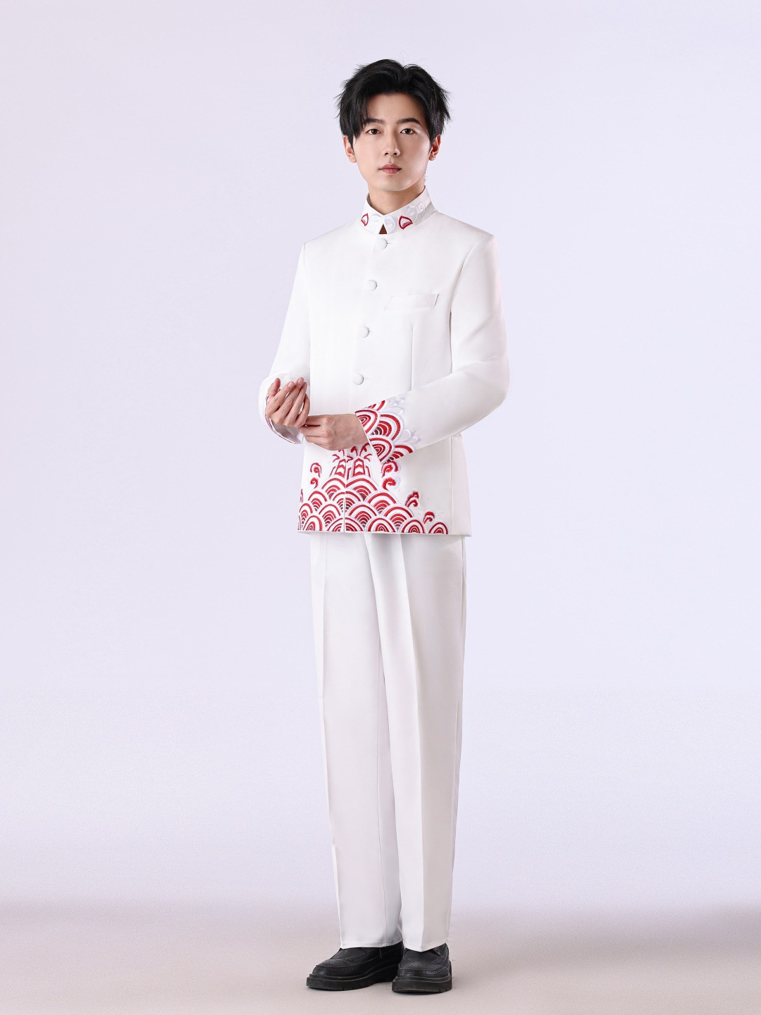 Suit, retro set for students, slim fit 3