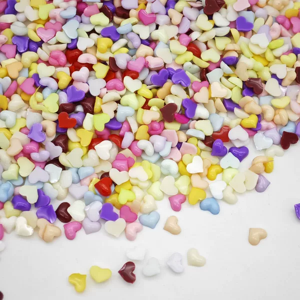 Internet Celebrant Mini Love Nail Art Jewelry Colorful Flat Base All-match Resin Small Heart Hand-worn Armor Jewelry Accessories