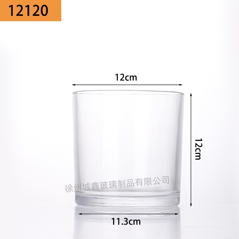 Vasos de vidrio transparentes para velas aromáticas al por mayor, portavelas de vidrio, adornos perfumados, vasos vacíos, recipientes para velas DIY, estilo nórdico