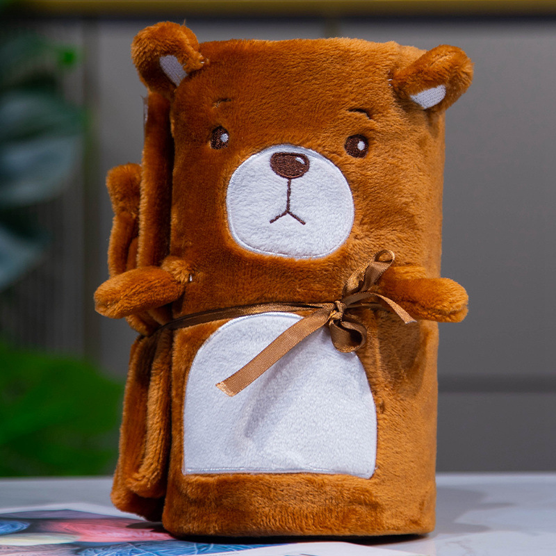 Animal de dibujos animados coral rollo manta Oficina siesta manta aire acondicionado manta estudiante niños pequeña manta grupo edificio empresa regalo