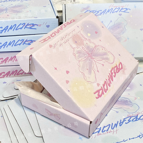 Original Dream Butterfly Airplane Box Packaging Box Express Special Paper Box Thick Card Packaging Essential Color Box
