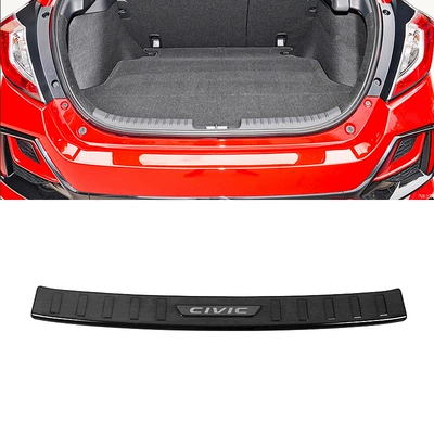 Dekorativ pedal başlıqları | plate tailgate protective strip - 2021-10th-generation-2-carriage-1-piece-of-outer-guard-stainless-steel-black-titanium-brushed-suitable-for-honda-civic
