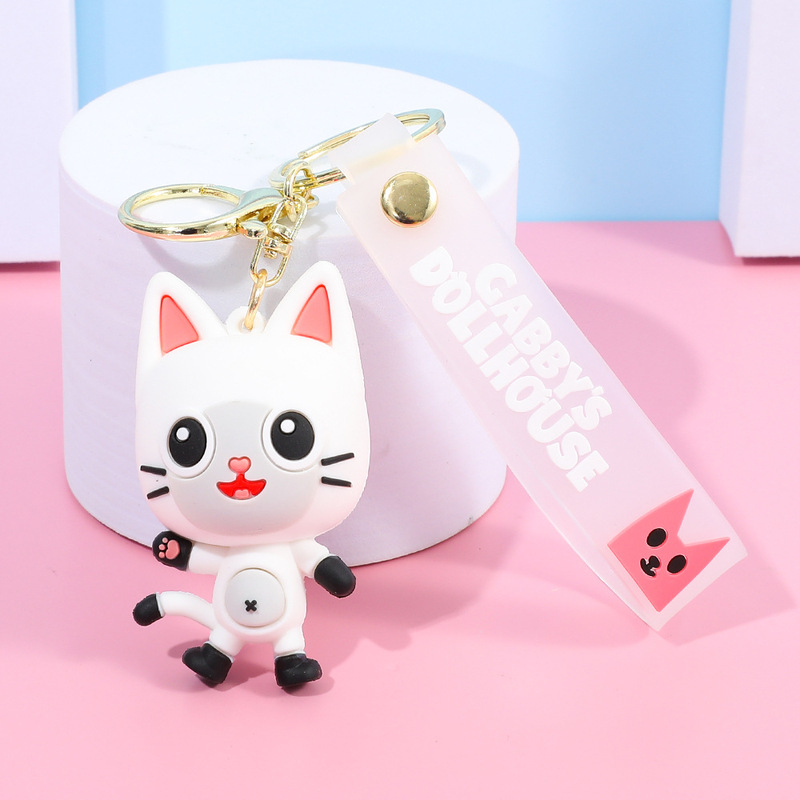 跨境新品钥匙扣Gabby's Doll house盖比娃娃屋人鱼猫跨境新品公仔|undefined