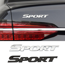 汽车贴标门板侧标SPORT运动版 改装车标sport金属3D立体车贴尾标