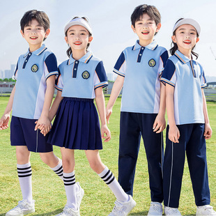 Kindergarten Clothing Summer New Primary School Uniform Short-sleeved Trousers suit Sports Pure Cotton Class Clothing for Boys and Girls