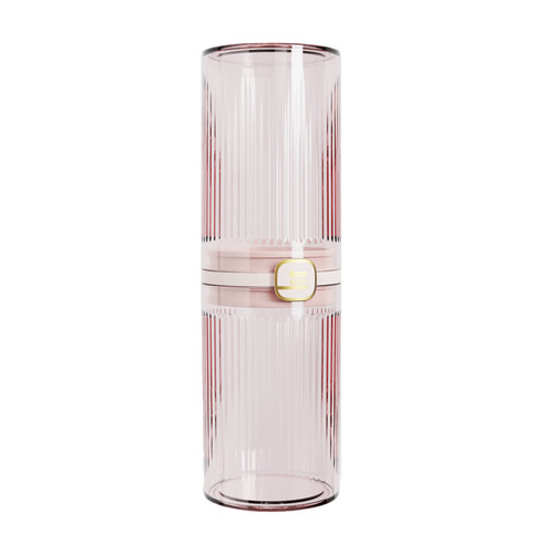 Light Luxury Travel Toothbrush Cup, High-End Beauty Couple's Brushing Cup, Transparent Toothpaste & Toothbrush Cup, Portable & Shockproof Travel Mug