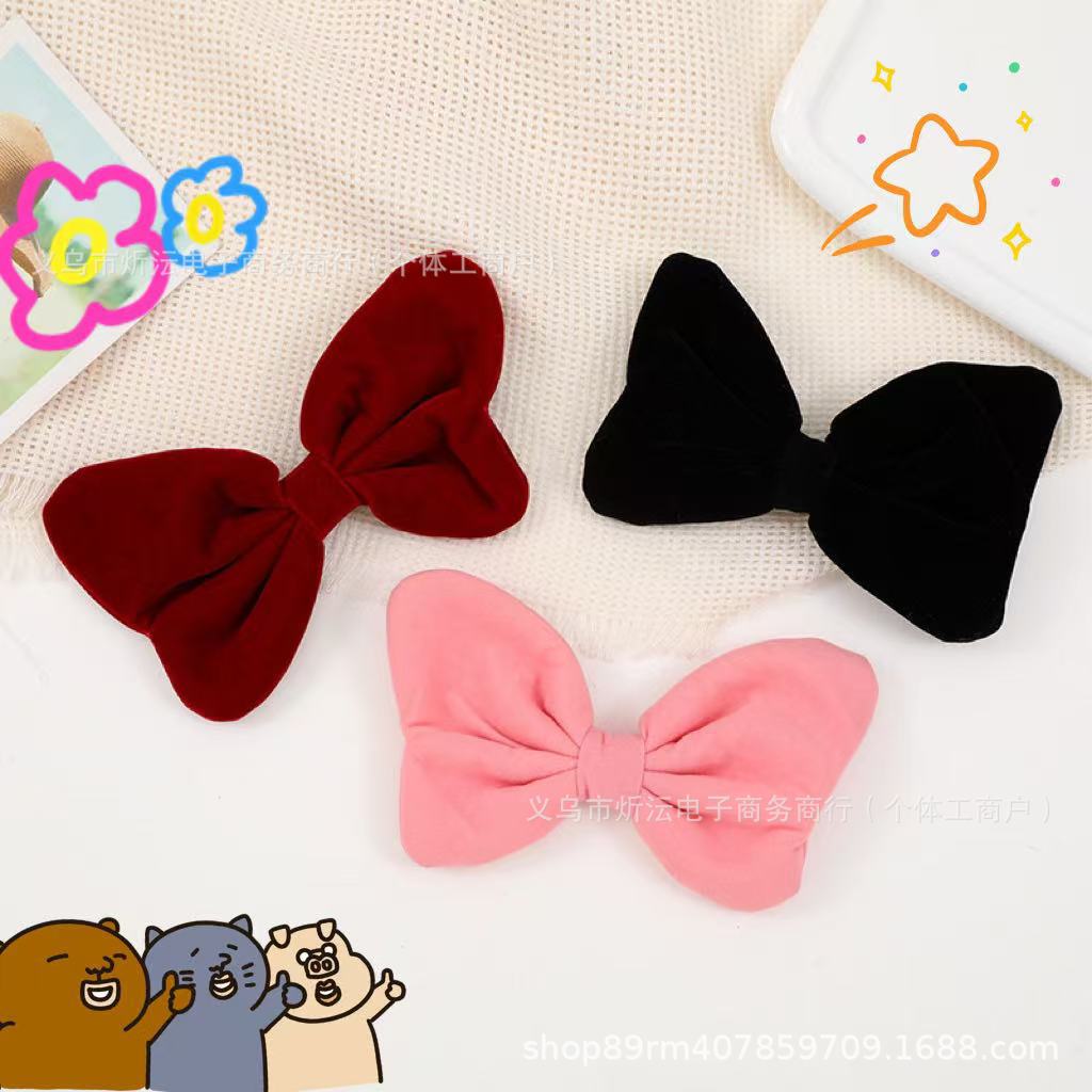 Princess Style Velvet Fabric Big Bow Cartoon Accessories Headwear Accessories Headband Hair Band DIY Accessories Clothing Accessories
