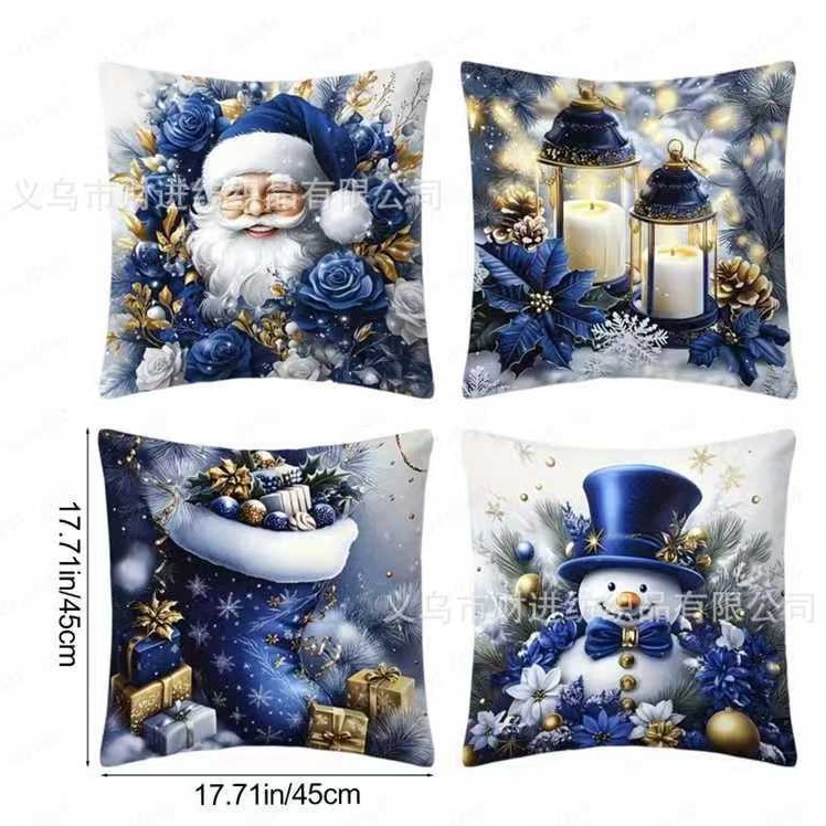 Transfronterizo Temu nueva combinación de Navidad abrazo funda de almohada Amazon casa sofá decoración cojín funda de almohada al por mayor image 56