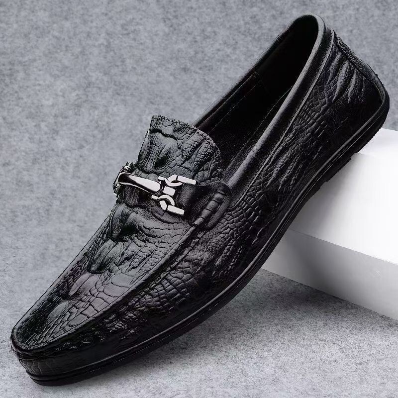 Men's New Cross-Border Crocodile Pattern Loafers, Slip-On Business Casual Breathable Non-Slip Soft-Soled Driving Shoes Men's New Cross-Border Crocodile Pattern Loafers, Slip-On Business Casual Breathable Non-Slip Soft-Soled Driving Shoes