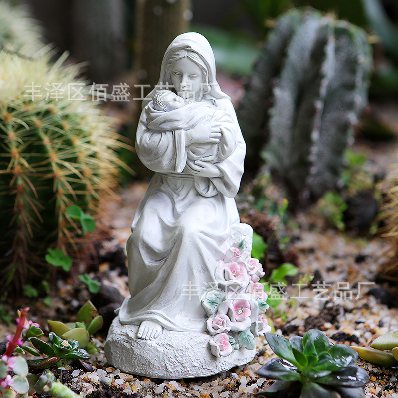 Familia transfronteriza Madre e hijo Acción de gracias Decoración artesanal Madre sosteniendo a su hijo Regalos navideños creativos Decoración de luz LED