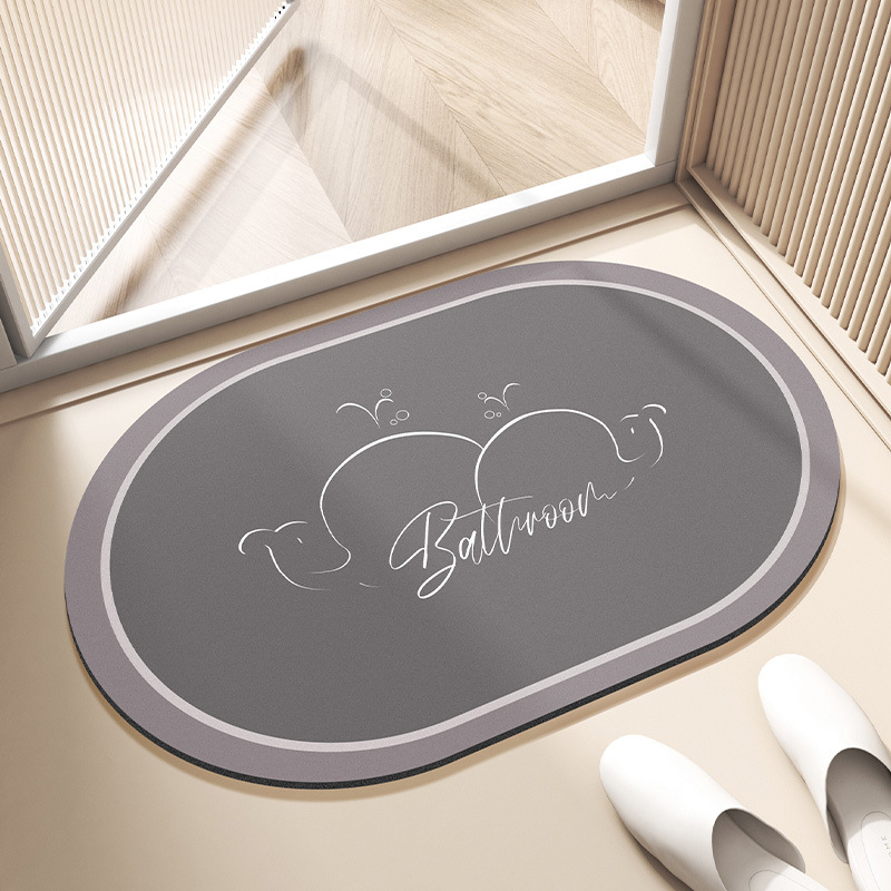 Baño de barro de diatomeas alfombra de suelo de secado rápido inodoro puerta de inodoro absorción de agua alfombra antideslizante inodoro alfombra de caída