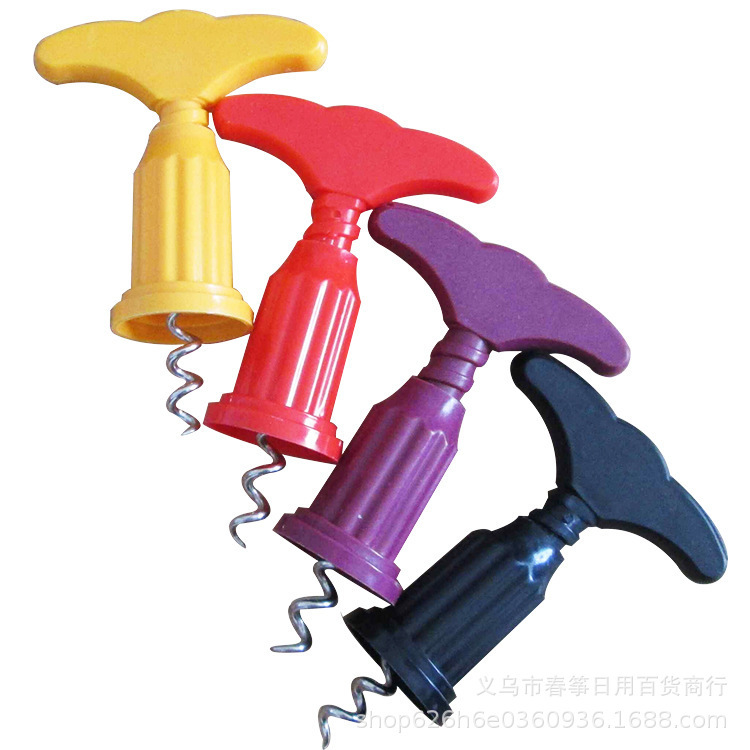 Wholesale Red Wine Bottle Opener Plastic Lapper Rotating Cork Wine Opening Two Yuan Department Store for Household Hotel