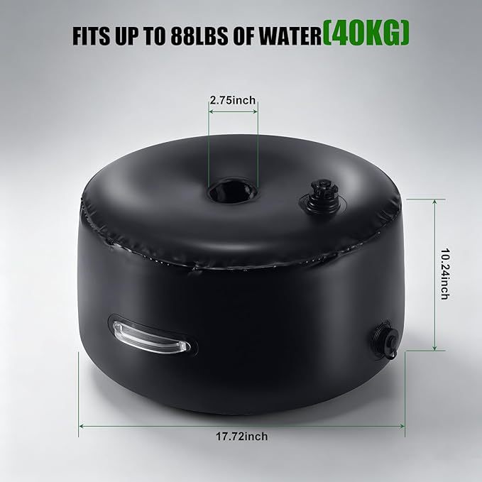 Pvc Weighted Water Bag 50L20L Thickened 50kg Water Bag with Transparent Handle Outdoor Parasol Stand Base Sandbag