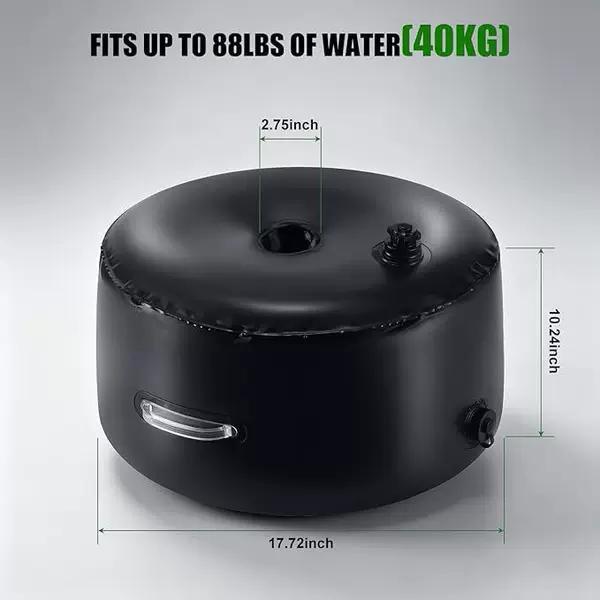 Pvc Weighted Water Bag 50L20L Thickened 50kg Water Bag with Transparent Handle Outdoor Parasol Stand Base Sandbag