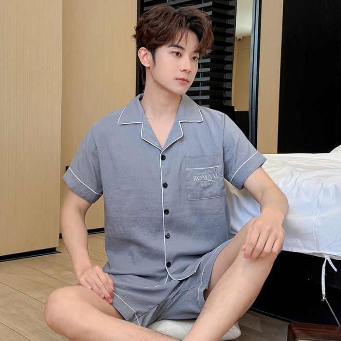 SX-696-더블 쇼트 스타일 [그레이 블루 클라우드 코튼]