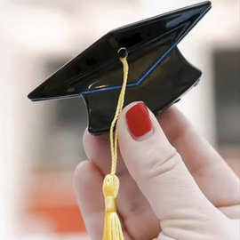 跨境热销便携式可爱毕业帽发爪Graduation Cap Hair Claw女士发夹