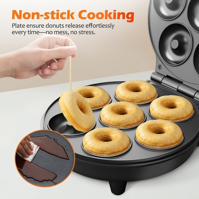 ②I 479 1pc Mini Donut Waffle Cake Maker 7 Slots Egg