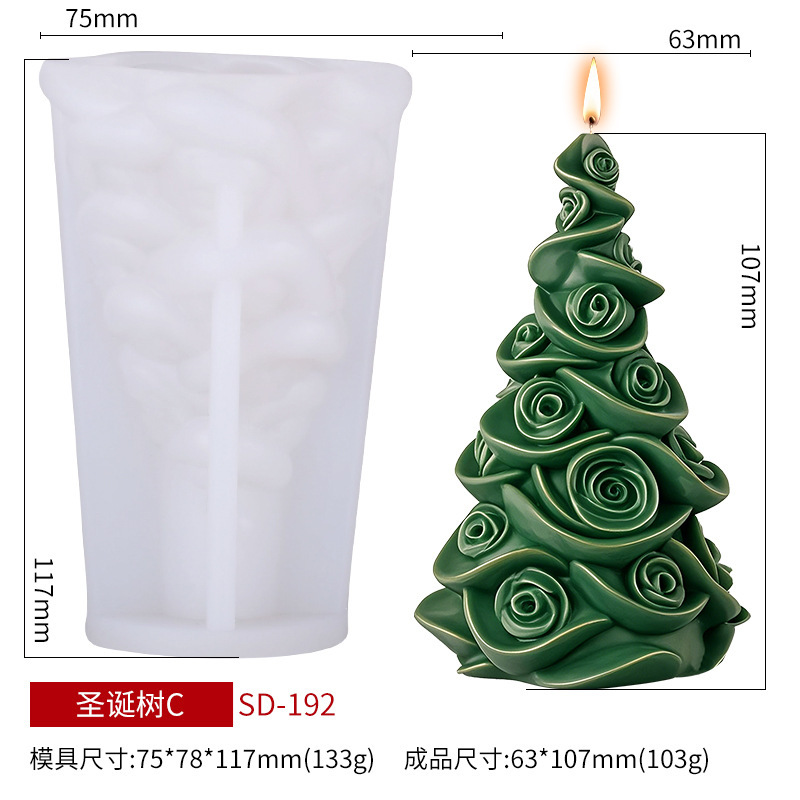 Sanxin クリスマスツリーアロマキャンドルシリコンモールドクリスマス DIY ディフューザー石膏研削ツールクロスボーダー供給|undefined