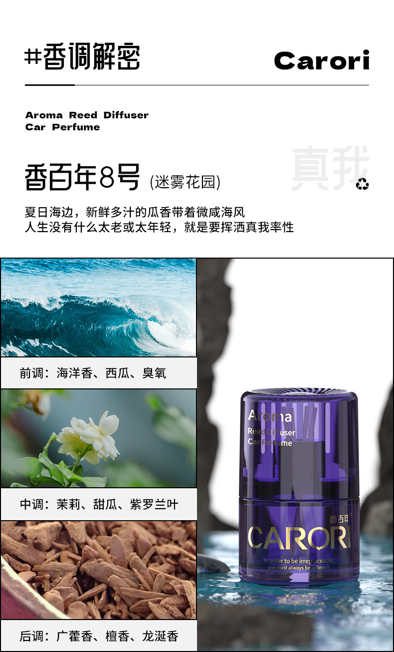 Centennial Car Perfume Small Waist Rattan Aromatherapy High-End Car Ornaments Car Fragrance Long-Lasting Light Fragrance Deodorization