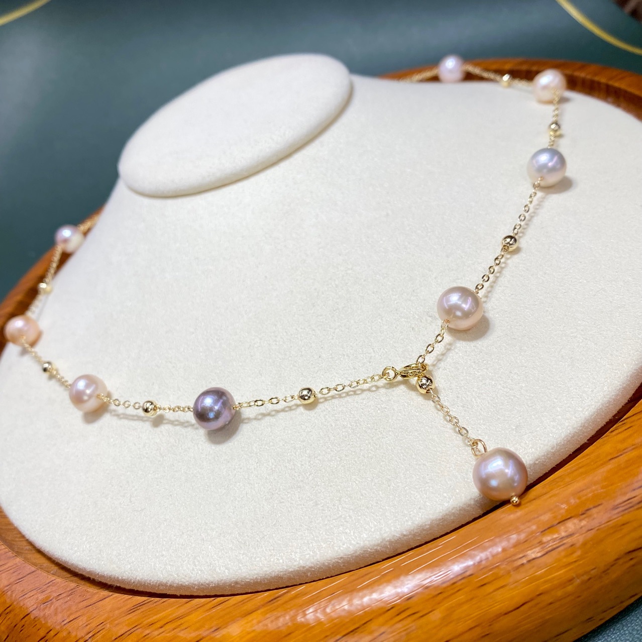 Freshwater Pearl Copper Gold Plated Simple Style Classic Style Plating Round display picture 3