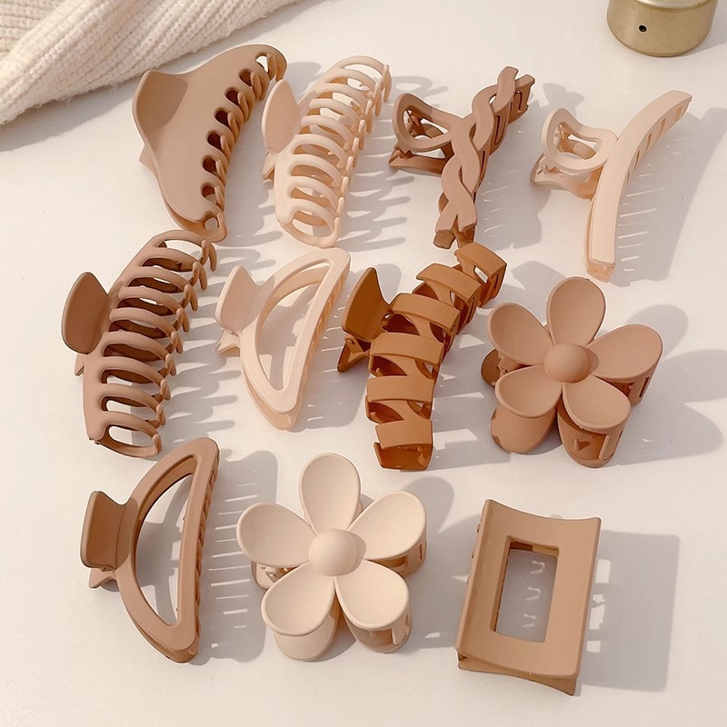 Clip de agarre para el cabello simple y grande, clip para el cabello de temperamento rojo neto para mujer, tocado, más cabello, horquilla, clip para tiburón en la parte posterior de la cabeza