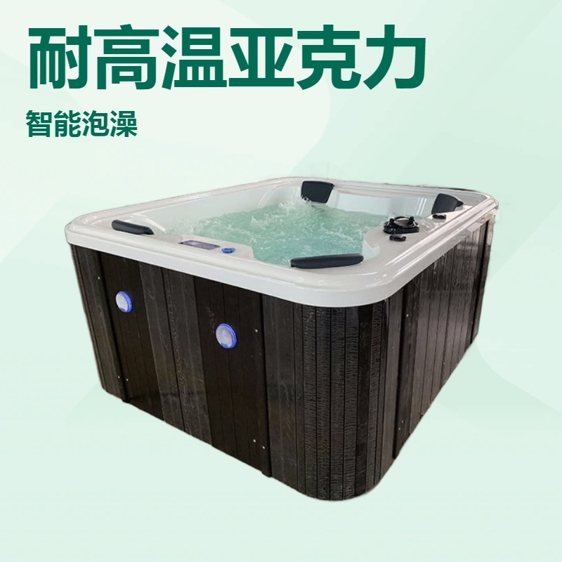 Masaje al aire libre bañera de surf 4 personas spa piscina de burbujas piscina de masaje con iluminación villa Jacuz al aire libre